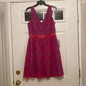 NWT size 10 pink and purple lace dress. Great Barbie costume too!!